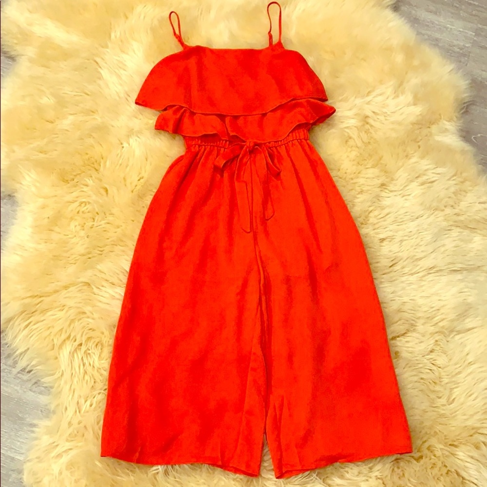 Bright red jumpsuit size xs